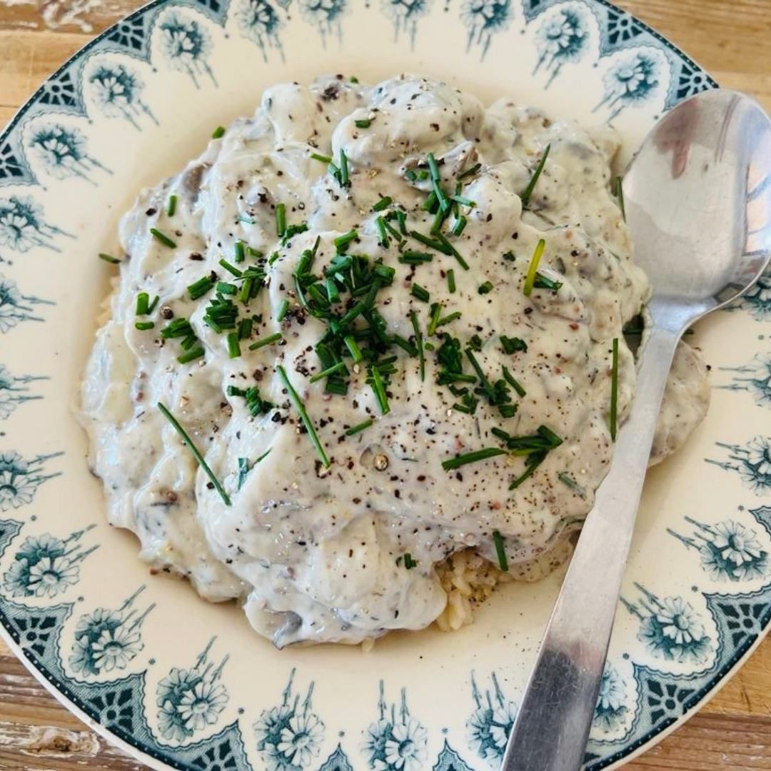 Mushroom stroganoff